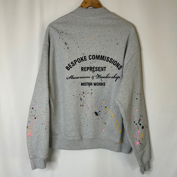 REPRESENT‎ Mens Sweatshirt Size M Bespoke Commission Paint Splatter Crewneck - Picture 8 of 9
